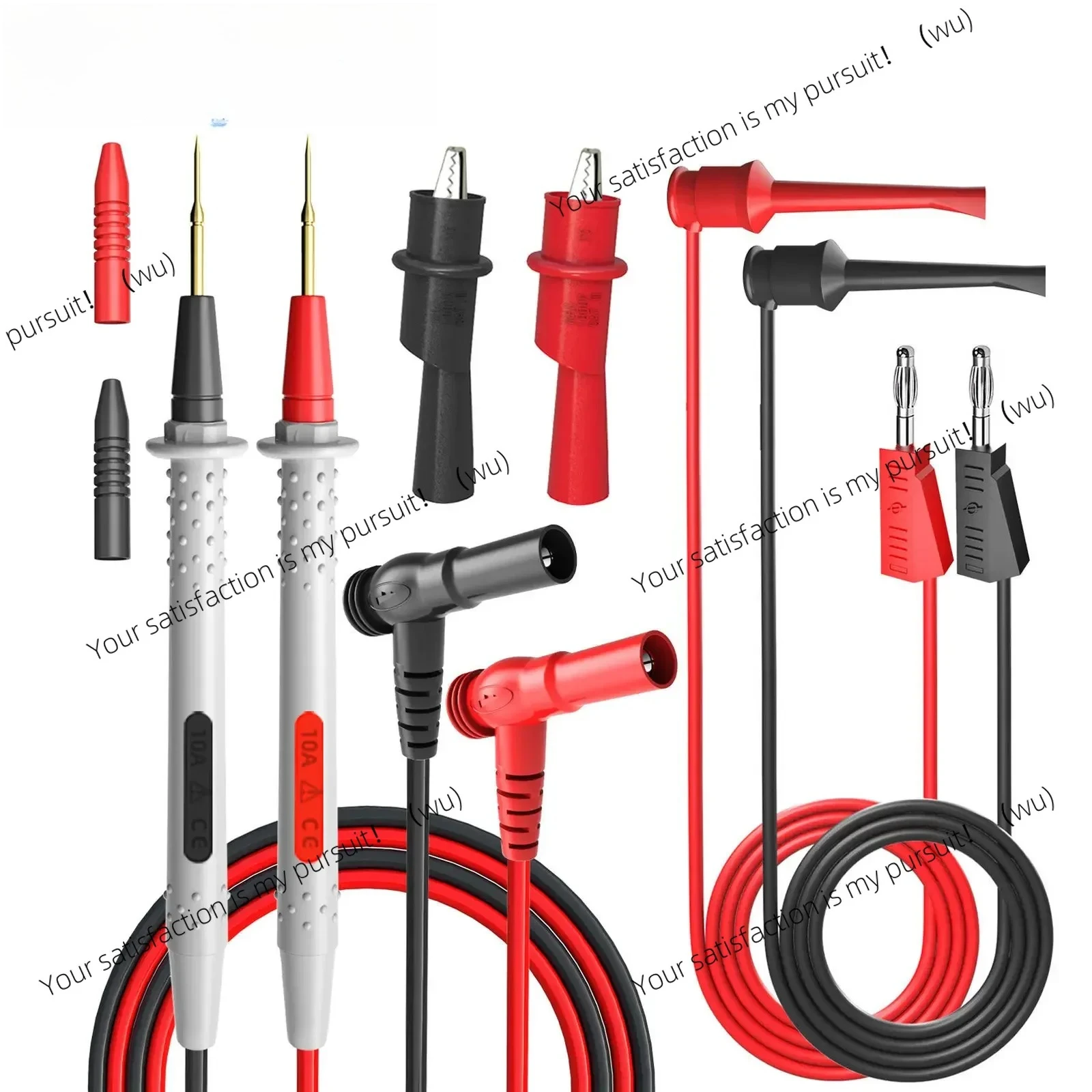 P1506 Series Universal Multimeter Probe Kit with Alligator Clip 4mm Banana Plug for Test Hook Test Cable
