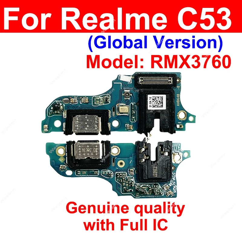 USB Charging Dock Board For Realme C30 C30S C31 C33 C51 C53 C55 USB Charger Port Board Connector Replacement