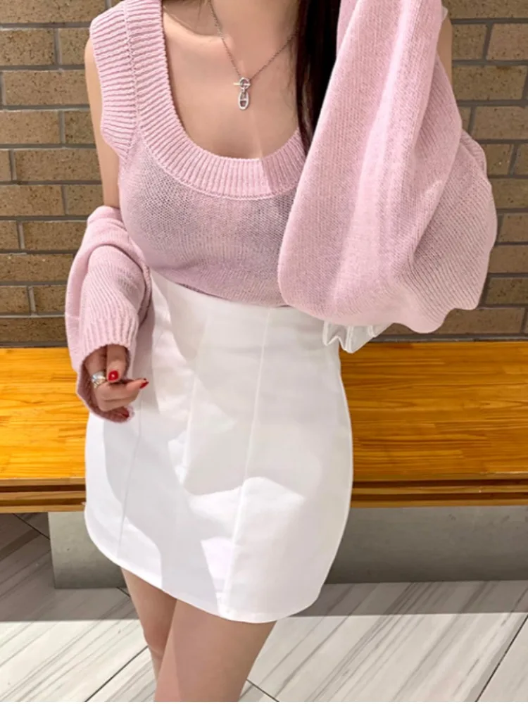 

Чистый цвет f Юбка Брюки для поездок на работу Обычная тонкая юбка Pure Online S Весна Осень Зима Доступна юбка для женщин