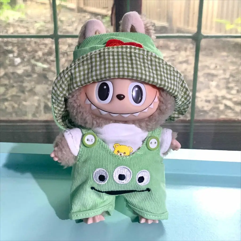 For 17 cm Labubu Doll Clothes outfir Color Match Hoodies Dolls Accessories Cute Decoration Little Clothes