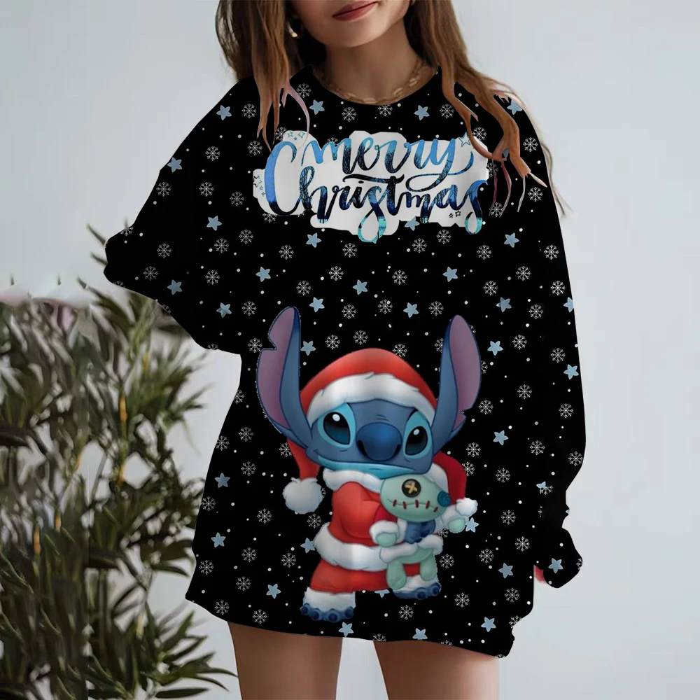 Kawaii Cartoon Stitch Printed Hoodies Women Fashion Comfortable Hoodie Autumn Winter Casual Unisex Sweatshirts Clothing Tops