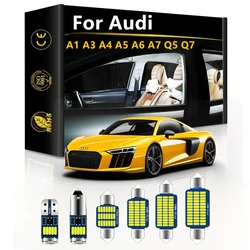 완벽한 자동차 LED 전구 인테리어 조명 키트 아우디 A1 8X A3 8L 8P 8V A4 B5 B6 B7 B8 A5 A6 C5 C6 C7 A7 Q5 8R Q7 4L 액세서리