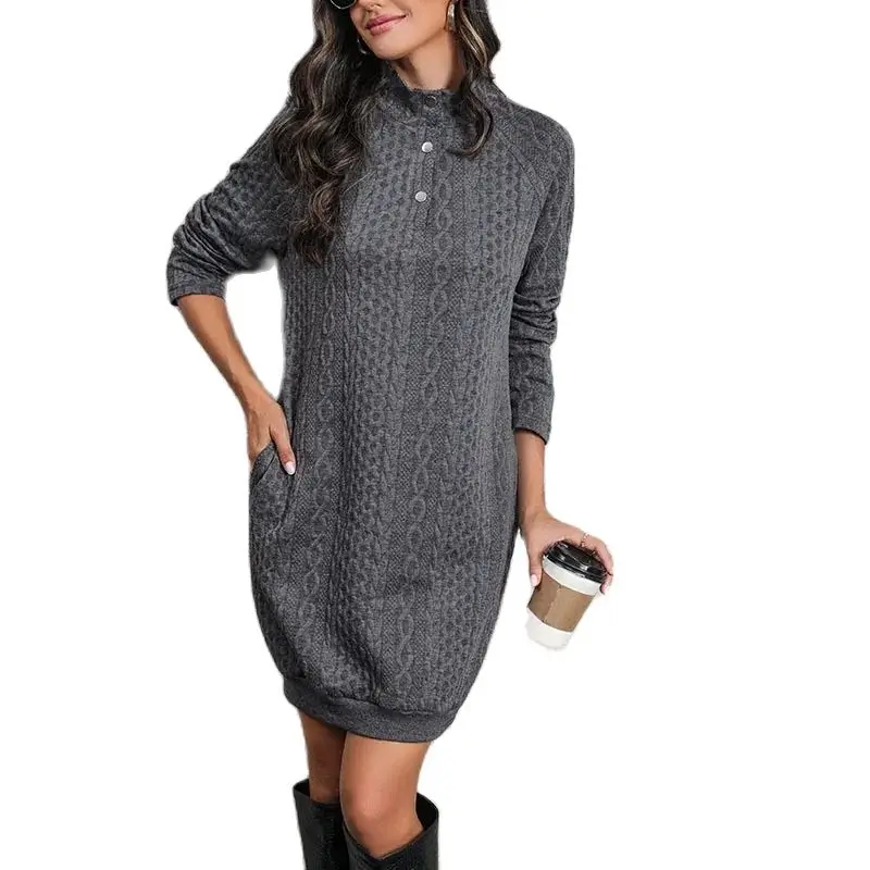 

Dresses For Women's Sweater Turtleneck Women Lady Elegant Fashionable Casual Modest Long Sweaters Pullover Design Vestidos