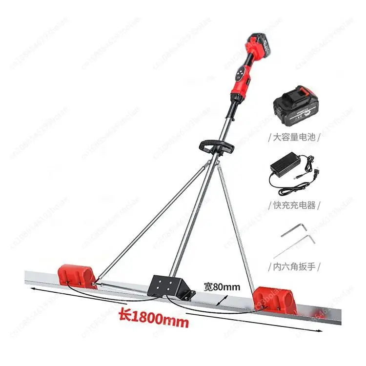 Electric Concrete Polisher level Floor Vibration Ruler Mortar Vibrator Screed Concrete Leveling Machine 48V 1m-2m