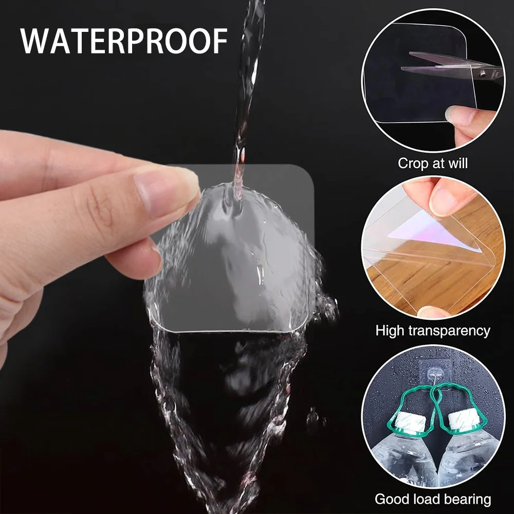 60/120pcs Reusable Super Strong Double Sided Adhesive Tape Transparent Wall Stickers Water Proof Household Products Adhesives