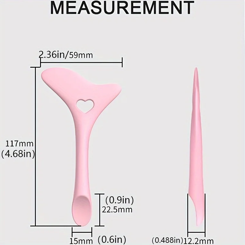 1pc Pink Silicone Makeup Stencil Tool  Multi-Functional Eyeliner Lipstick Guide  Heart-Shaped Winged Eyeliner Template  Eas