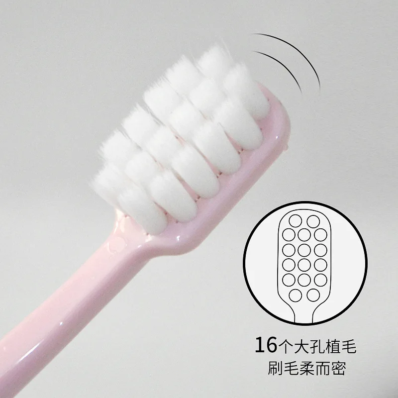 Individually packaged 10,000-bristle toothbrushes, Japanese-style toothbrushes, set of four