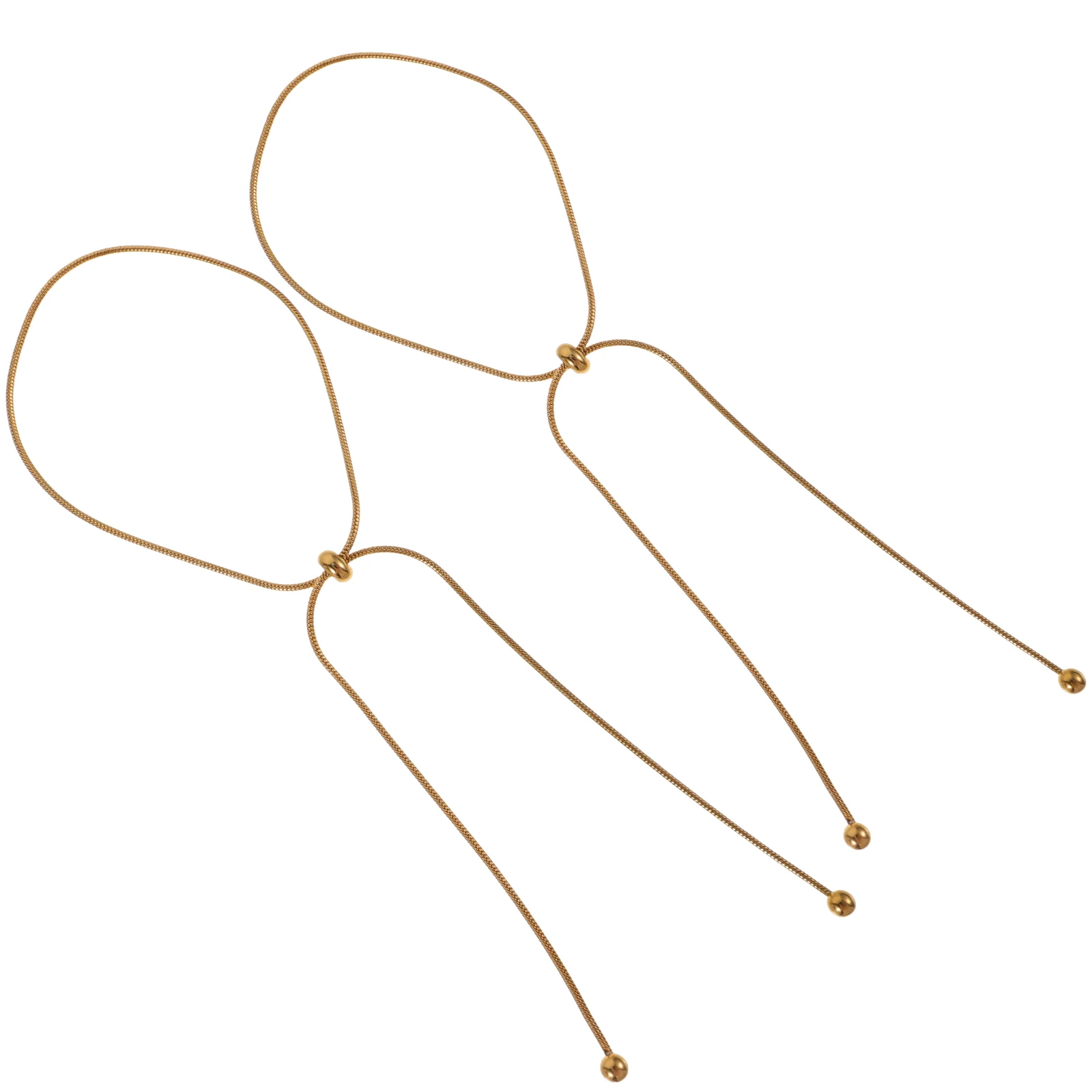 

2pcs Anklets for Women Adjustable Foot Chain Golden Titanium Steel Beach Jewelry Cute Bracelets Fashion Accessories