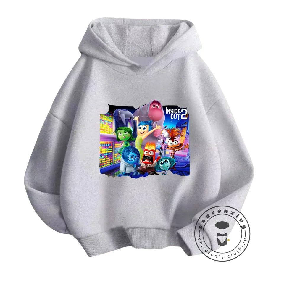 Girls Clothes Inside Out 2 Family Kawaii Hoodies Cartoon Sweatshirts Pullovers Kids Boutique Clothes Boy Girl Casual Fashion Top