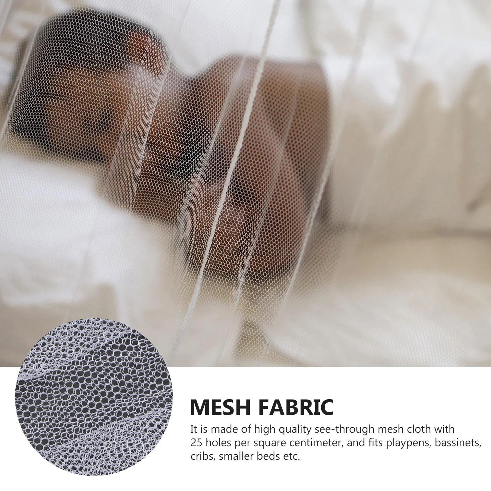ناموسية للأطفال لسرير روضة الأطفال 150x80 سنتيمتر المظلة المعاوضة شبكة شفافة 25 ثقوب لكل سم حماية علة أنيقة #4