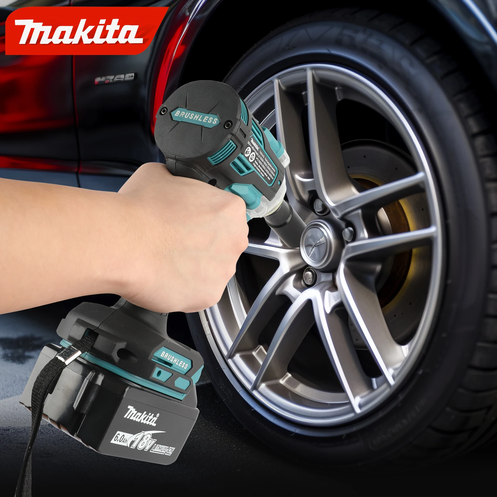 ماكيتا TW004G 18 فولت بطارية مفك آلة فرش مفك كهربائي قابلة للشحن الحفر سائق مع شاحن وبطارية