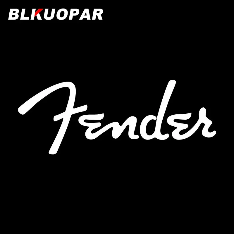 BLKUOPAR Fender Logo ملصق سيارة رسومات شخصية مقاوم للماء واقي من الشمس شخصية نص بسيط ملصق ليزر ملحقات صندوق السيارة #3