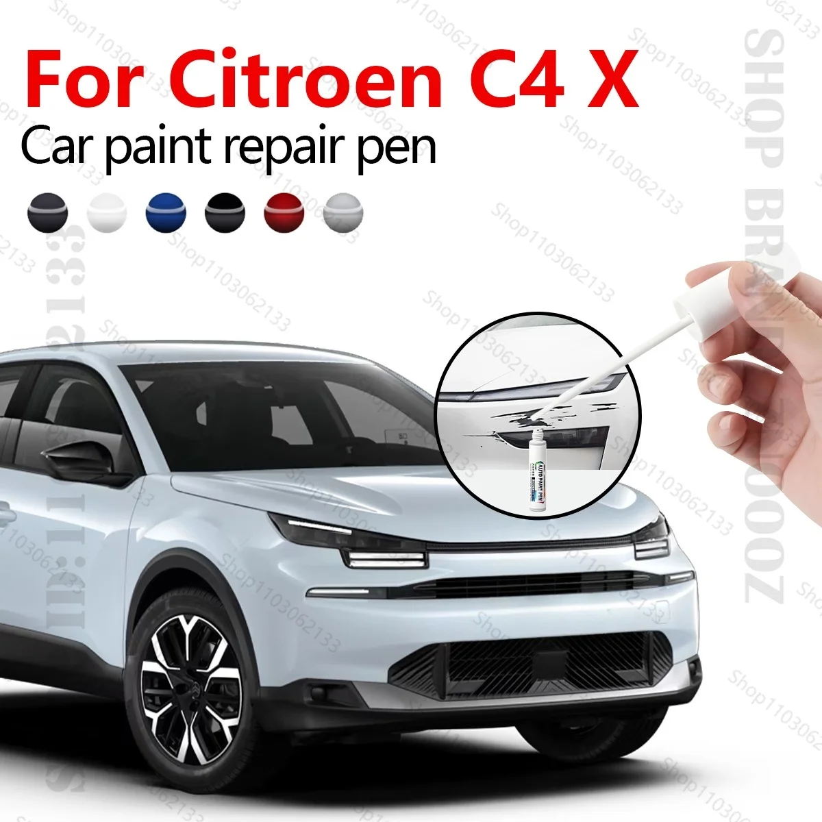 قلم إصلاح الطلاء اللمس حتى مزيل الخدوش لتقوم بها بنفسك اكسسوارات السيارات أسود أبيض رمادي أحمر أزرق لسيتروين C4 X 2022-2025 CMP