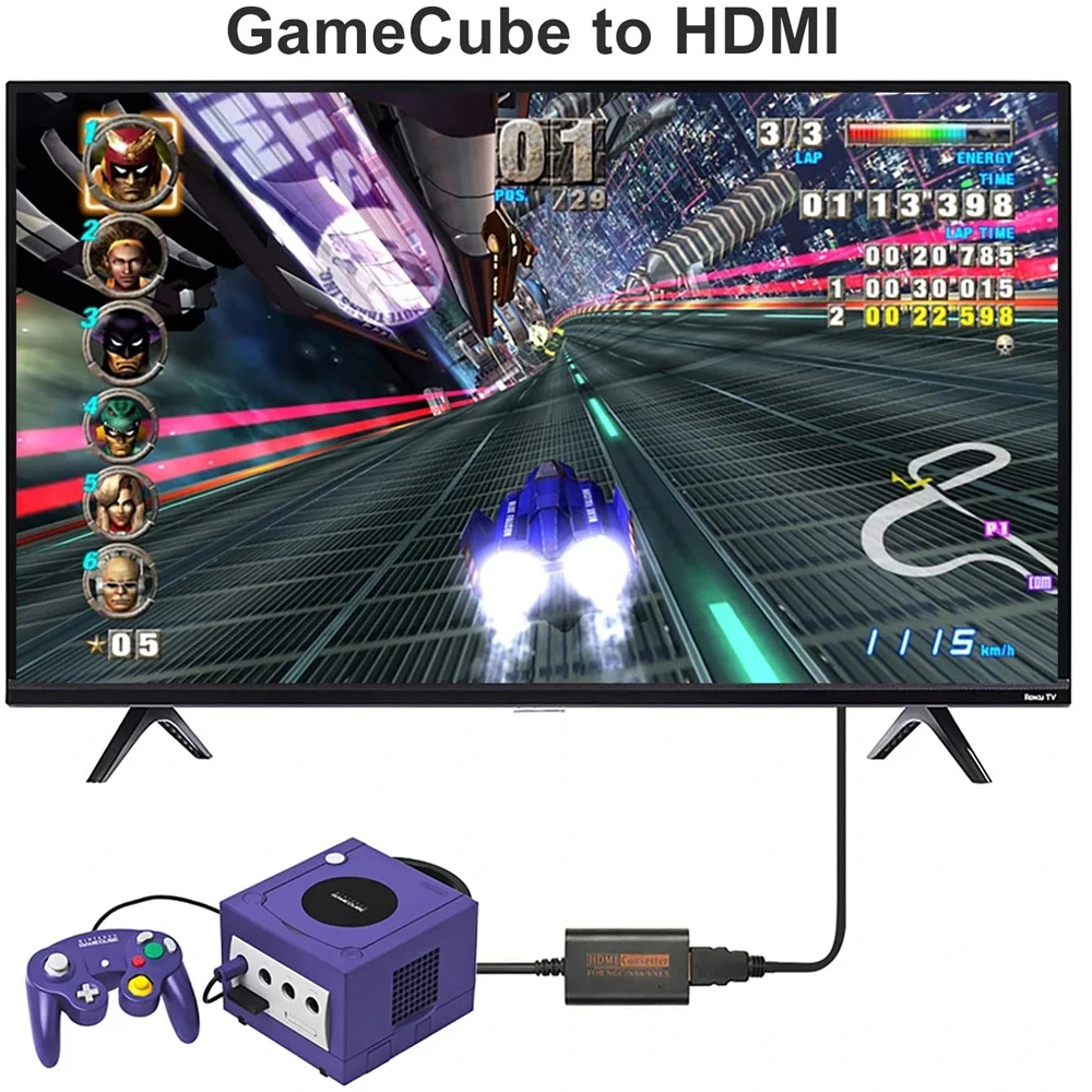 NGC/SNES/N64 To HDMI Converter Adapter,HDMI Cable for Nintend 64 SNES Console Game Cube NGC Plug and Play Restore Game Screen