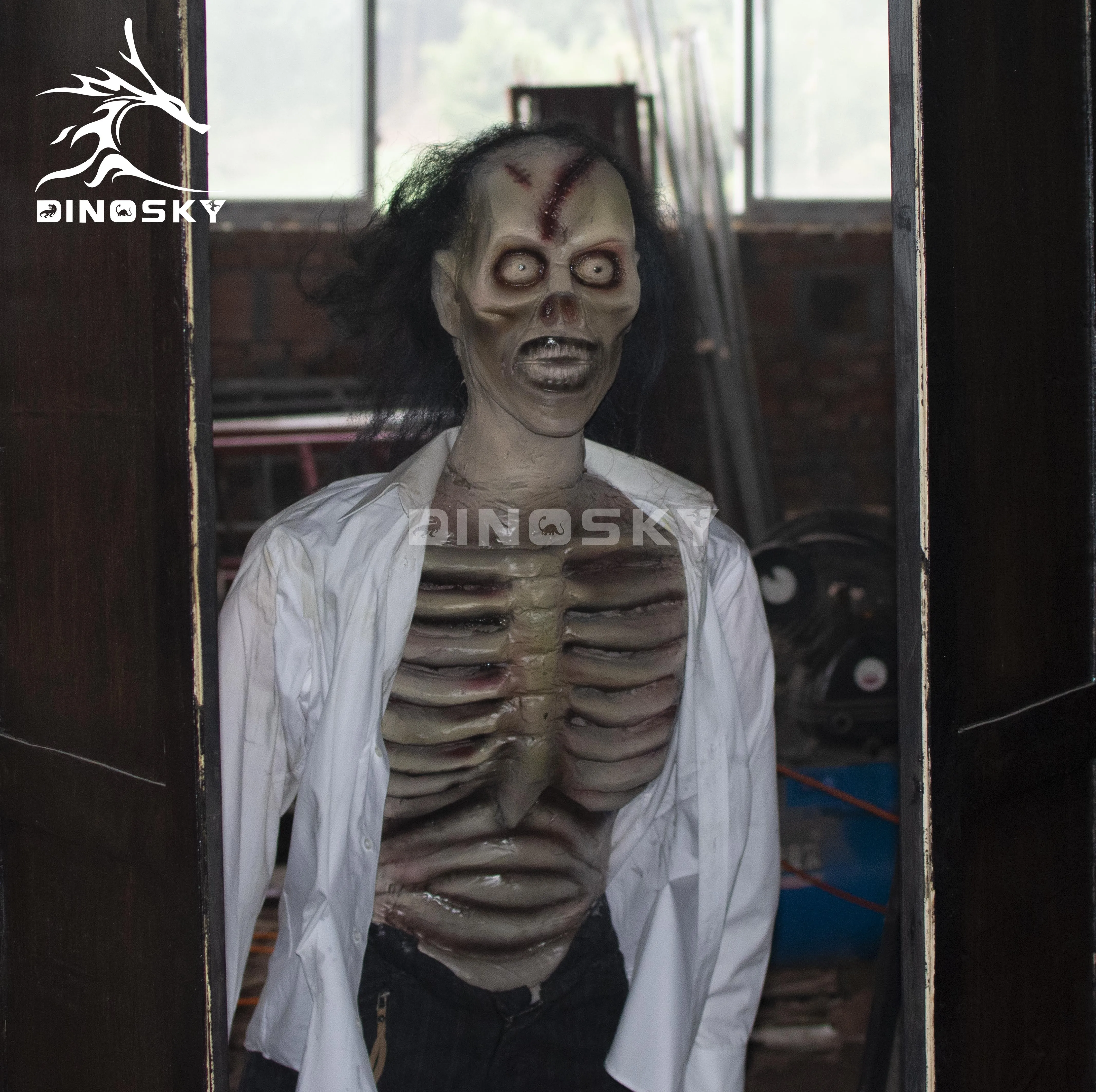 ATV&UTVHaunted House Props Horrible Human Headstand Zombie Pneumatic Equipment for Halloween