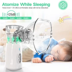 Portable Mesh Nebulizer Inhalator Adult Child Baby Health Mini Silent Steam Humidifier Inhaler Chargeable Ultrason