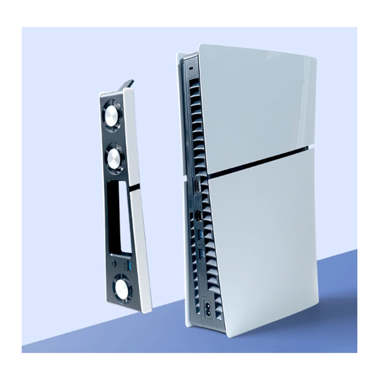 مروحة تبريد خفيفة RGB لوحدة التحكم النحيفة ، نظام تبريد هادئ ، 3 مراوح ، منفذ USB ، ملحقات الألعاب