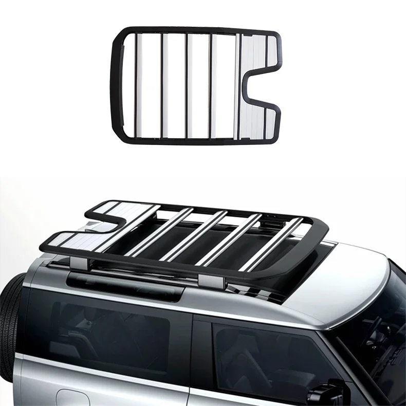 

Car Expand Platform Roof Racks Black Aluminum Alloy For Land Rover Defender 110/90/130 2020+