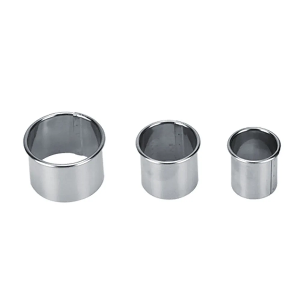 12pcs Stainless Steel Cookie Cutter Set Round Shape Smooth Seam Biscuit Cutter Rolled Edge Storage Box Cake Ring Mold