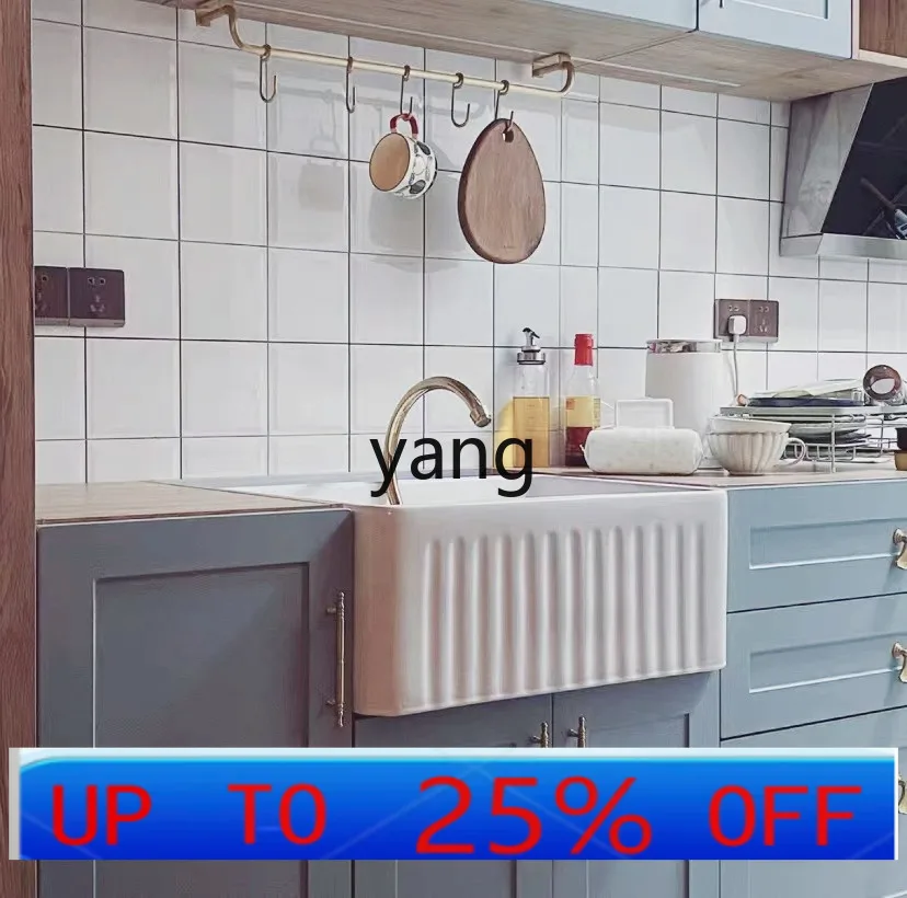 

CX front ceramic vegetable basin semi-embedded kitchen super deep large sink sink