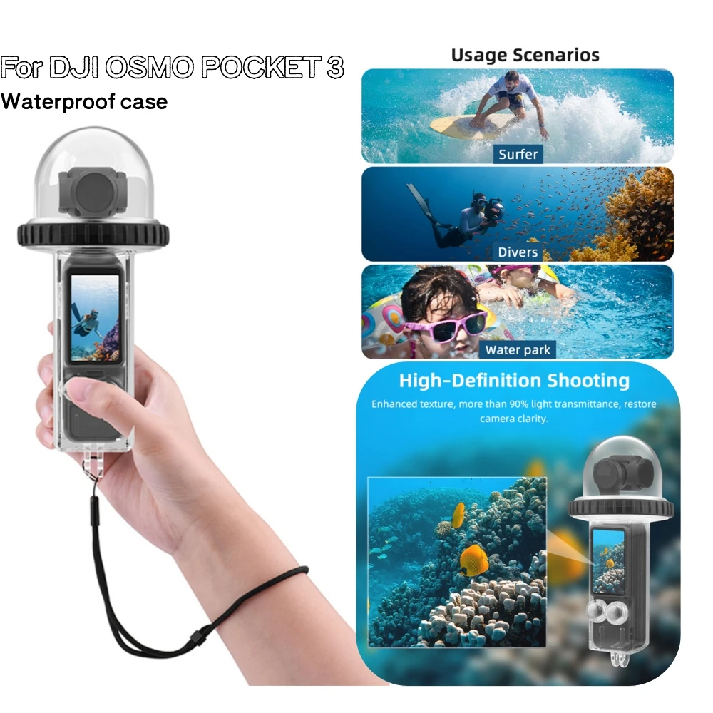 

For DJI OSMO POCKET 3 Swimming Diving Protection Case Camera Waterproof Case Accessories