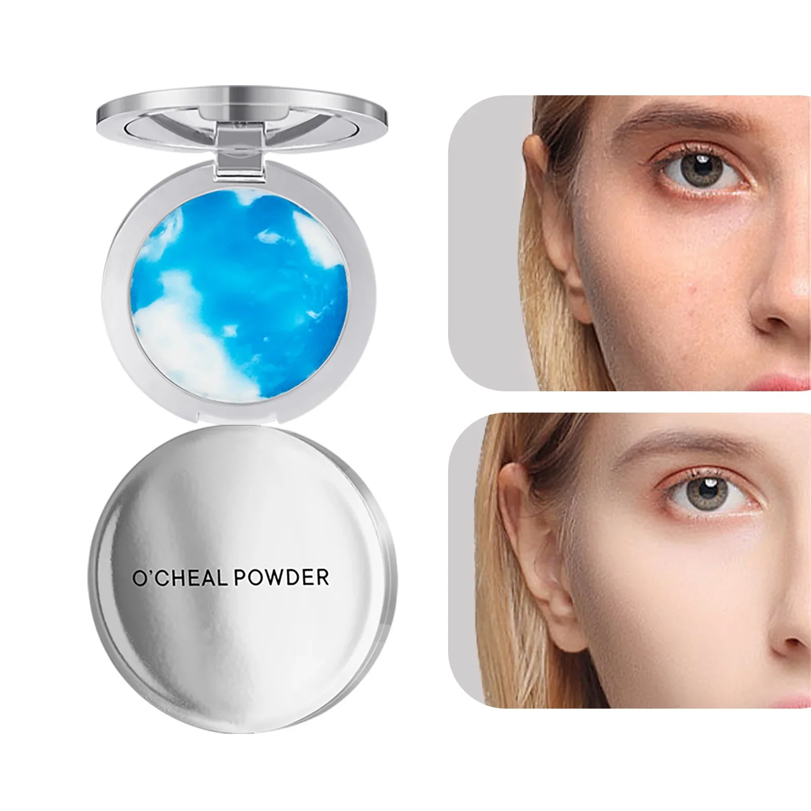 O'CHEAL ライトウェイト ラディアント セッティング パウダー - オイル コントロール、欠陥カバー、滑らかで肌に優しく、ナチュラル マット仕上がり