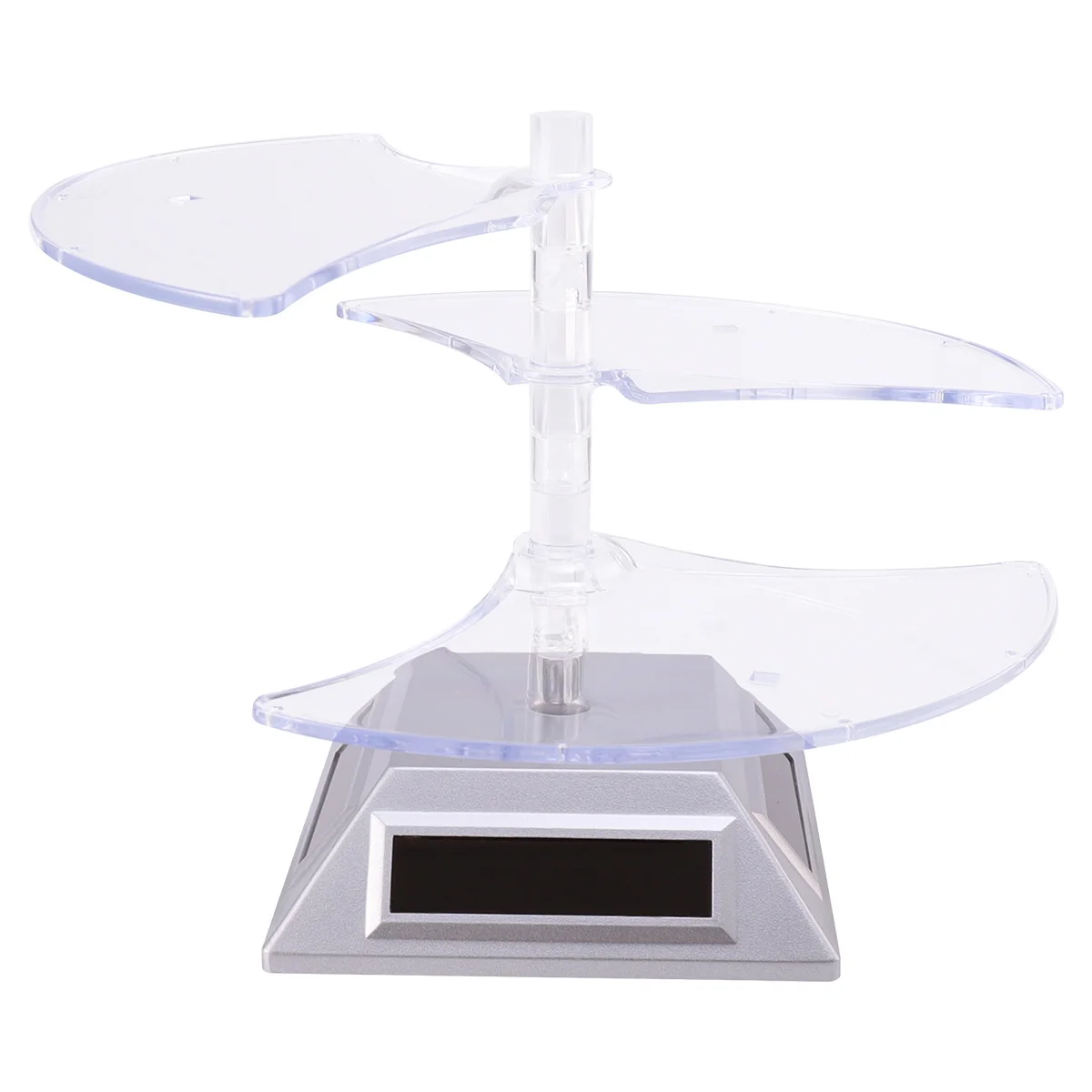 

3 Layer Solar Powered Rotating Display Stand 360° Automatic Turntable For Jewelry Watch Phone Necklace Showcase Home Decor