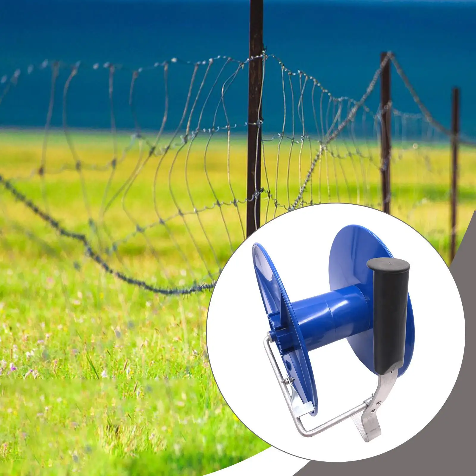 

Электрическая катушка для ограждения, высокопрочная проволочная катушка, портативная для фермы с замком