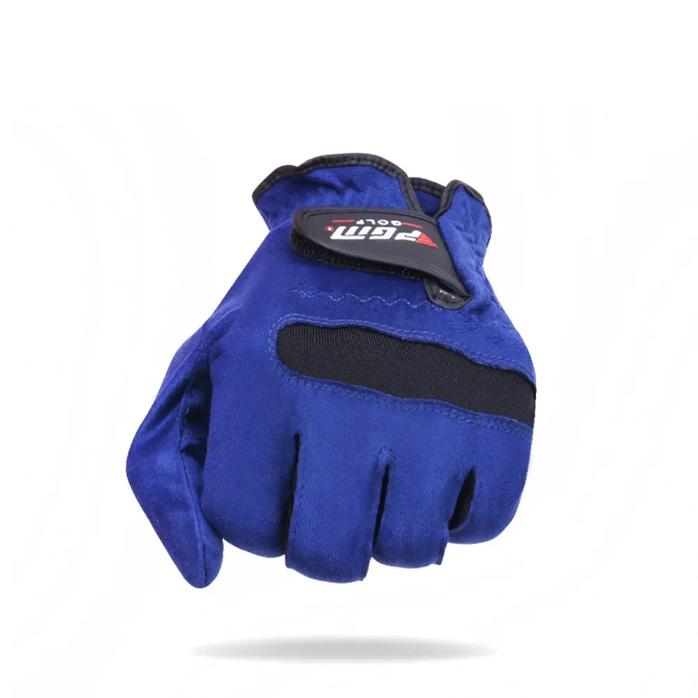 PGM 1 Pcs Men's Golf Glove Left Hand Right Hand Micro Soft Fiber Breathable Golf Gloves Men Color Blue ST004