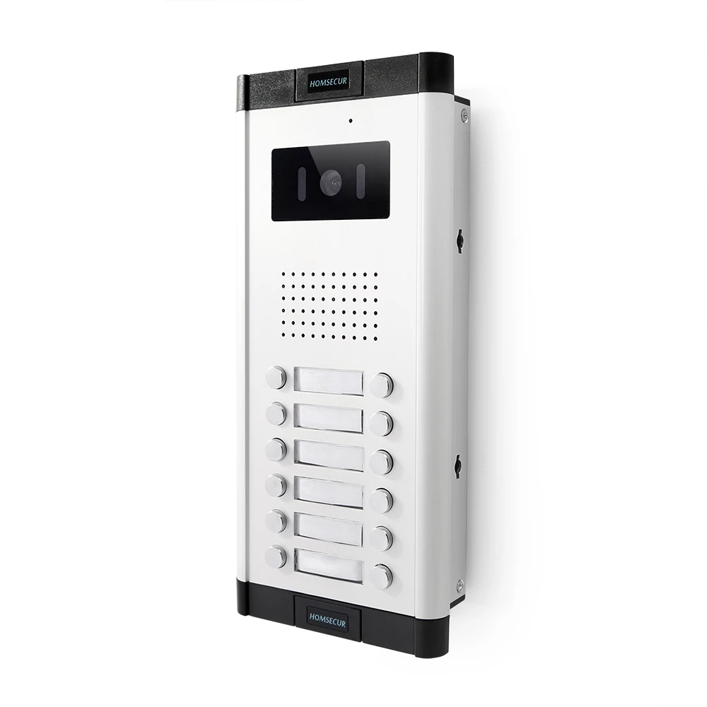 (Not Standalone) HOMSECUR 520C-12 Outdoor Unit For XSL Video Door Phone Intercom System 12 Families