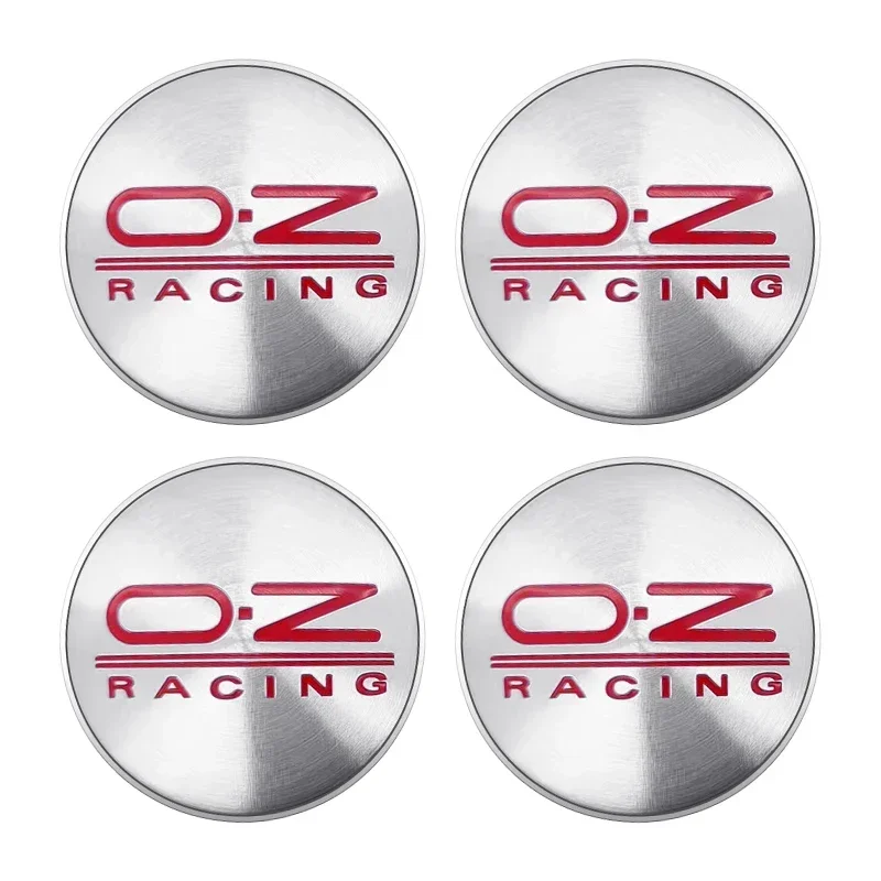 4pcs/Set 56mm 60mm 65mm 68mm Black Silver Red Car Wheel Center Hub Cap Logo Badge For OZ RACING Styling Trim Accessories