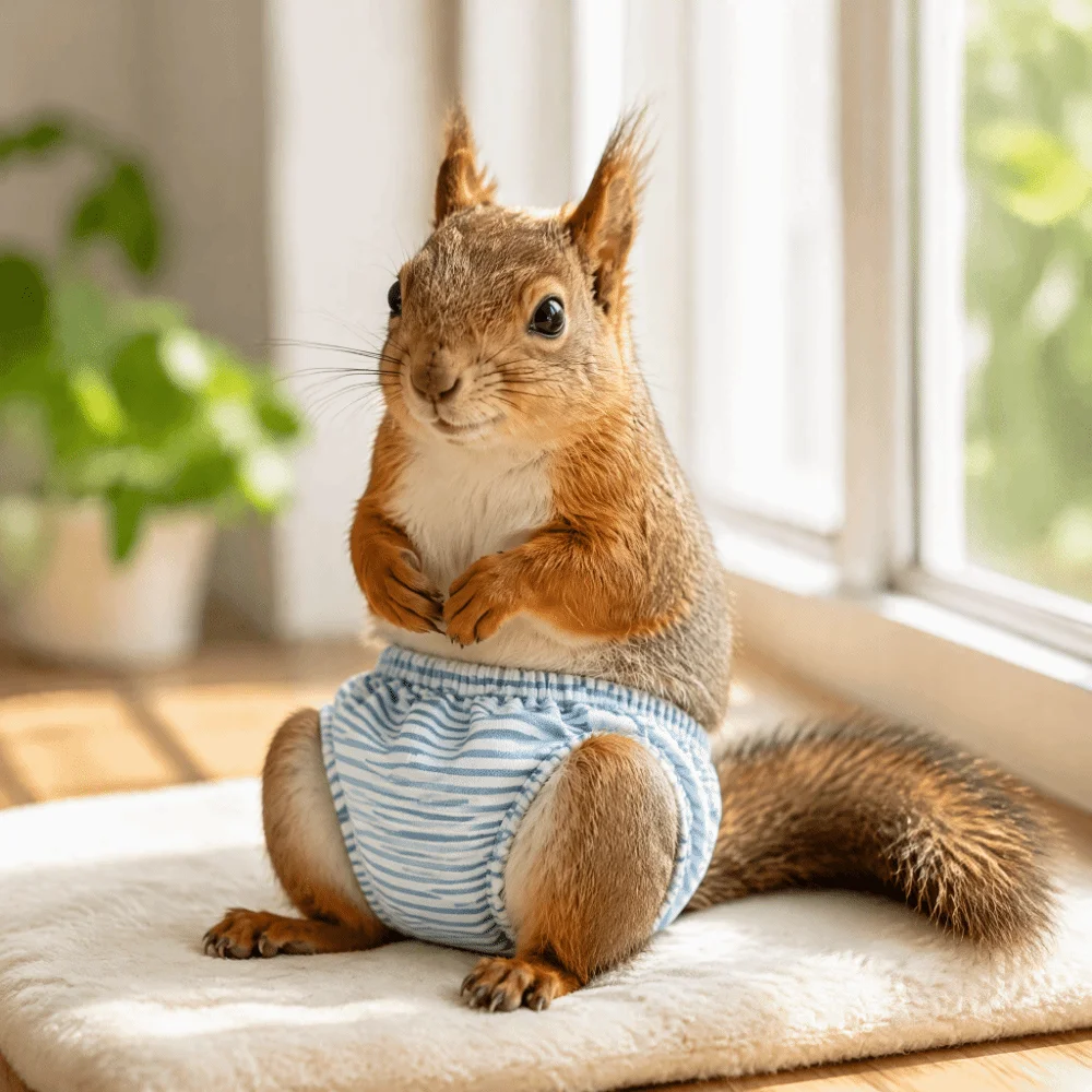 Absorbent Sponge Squirrel Diapers Breathable Elasticity Small Pet Menstruation Diaper Comfortable Washable Potty Training Pants