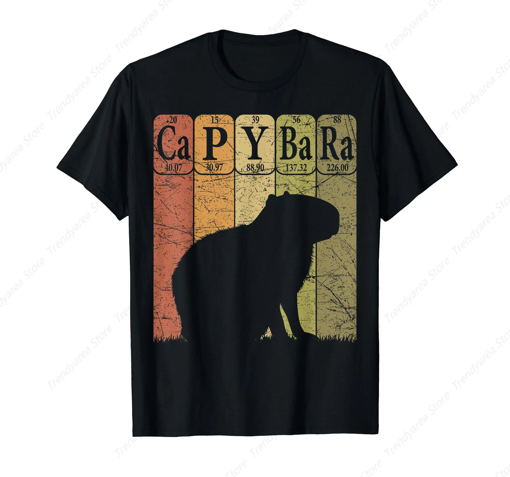 Periodic Table Elements Capybara Retro Rodent T-Shirt