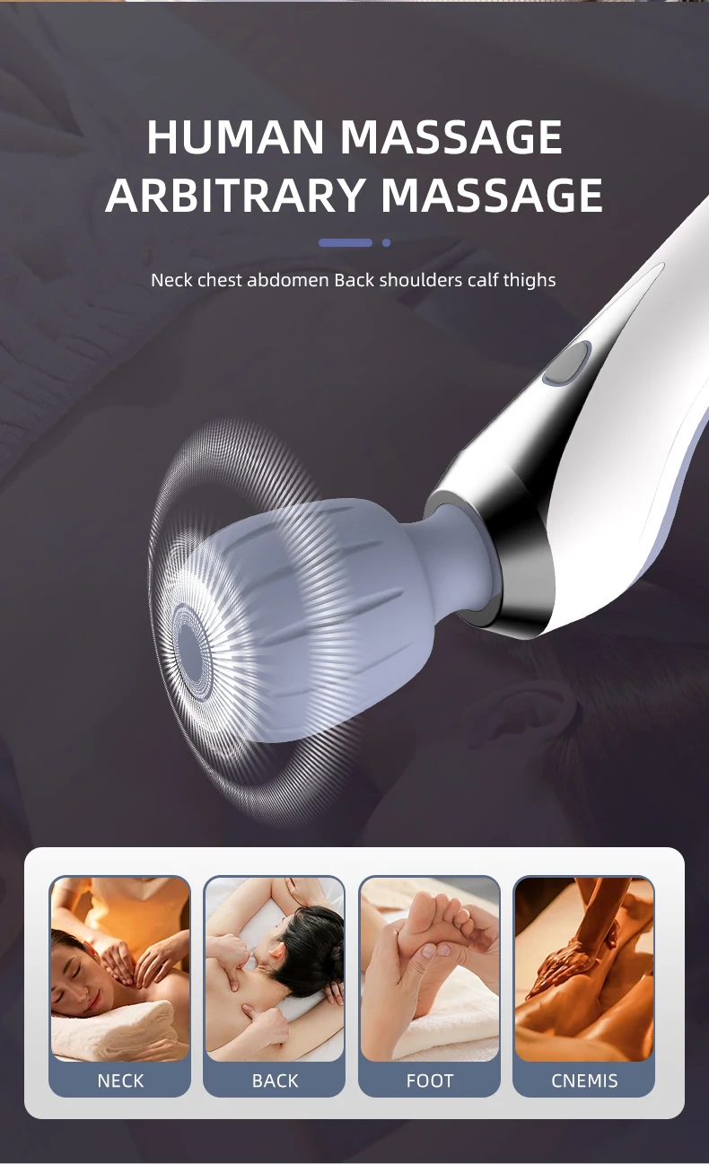 يده مطرقة تدليك كهربائية الصحافة عصا المحمولة مُدلك بالاهتزاز أدوات مساج قابلة للشحن للظهر الرقبة اليد الكتف #3