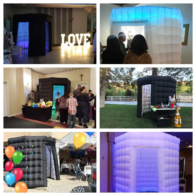 Inflatable LED 360 Degree Photo Booth Enclosure with LOGO 360 photo booth enclosure backdrop