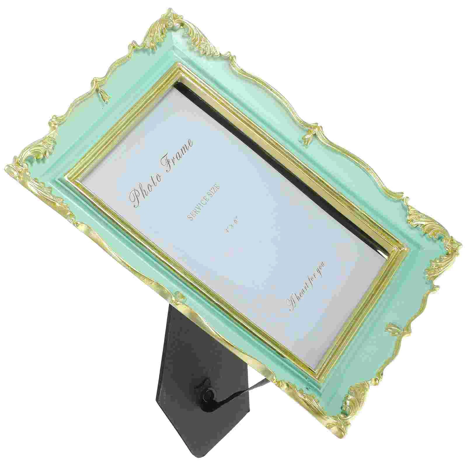 Photo Frame Table Small Picture Frames Retro Decor Display European Style Set up for Home