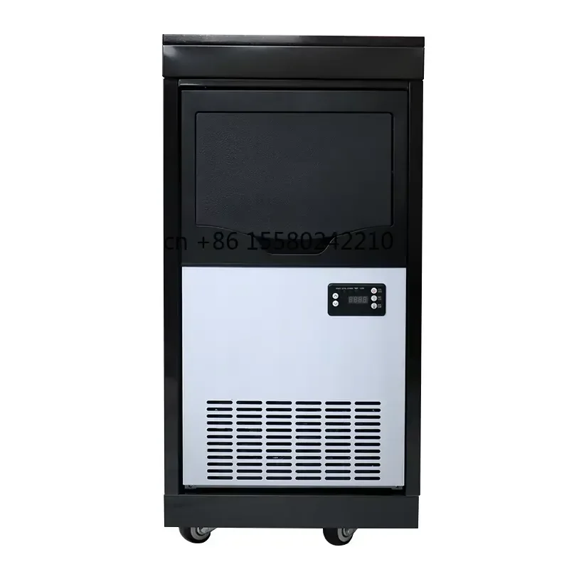 for DEYAO KN-40 Black Titanium Air-Cooled Ice Maker 40Kg Block Square Ice Machine Cabinet for Outdoor BBQ Kitchen High