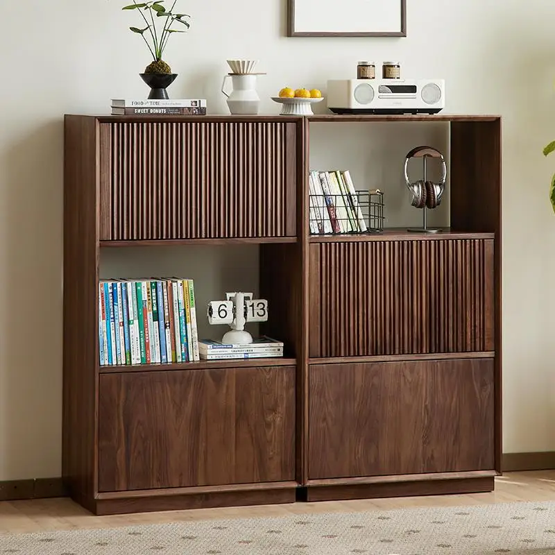 Aanpasbare huishoudelijke boekenkast van vloer tot plafond, zijkast, korte boekenkast