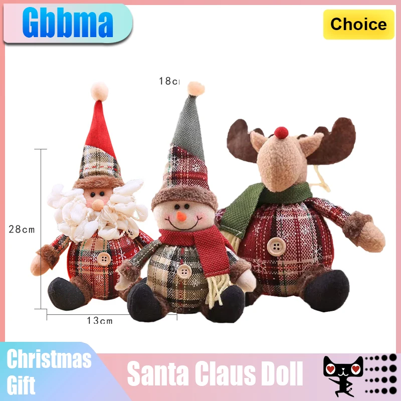 Santa Claus Doll Chirstmas Decorations Home 2024 Decor Table Elk Doll Christmas Ornaments Xmas Navidad Gifts Happy New Year 2025