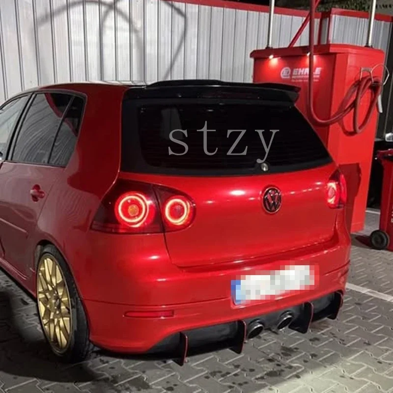 For VW Golf 5 MK5 R32 GTI R Hatchback Spoiler High Quality ABS Plastic Car Tail Wing Decoration Rear Roof Lip Spoiler Universal
