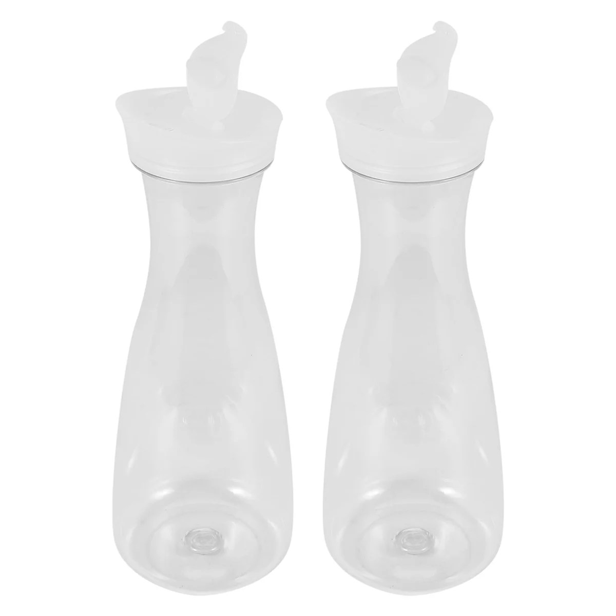 Garrafas plásticas de água, tampas brancas Flip Tab, comestível e reciclável, jarros inquebráveis, suco Jar, 1L, 2pcs