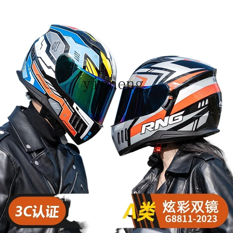 ZK winter warm motorcycle full helmet helmet men's and women's locomotive personalized bluetooth helmet