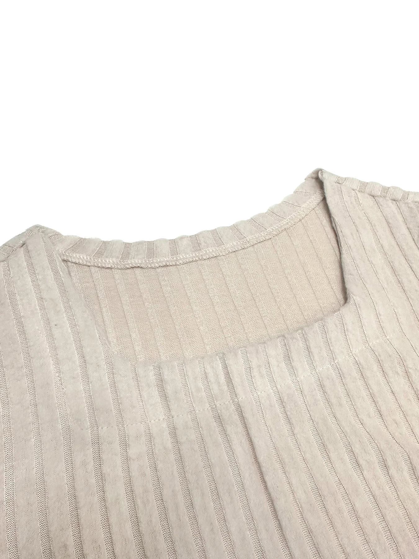 Elegant Square-Neck Striped Long Sleeved Sweater - Comfortable, Durable & Easy-Care, Perfect for Spring to Fall