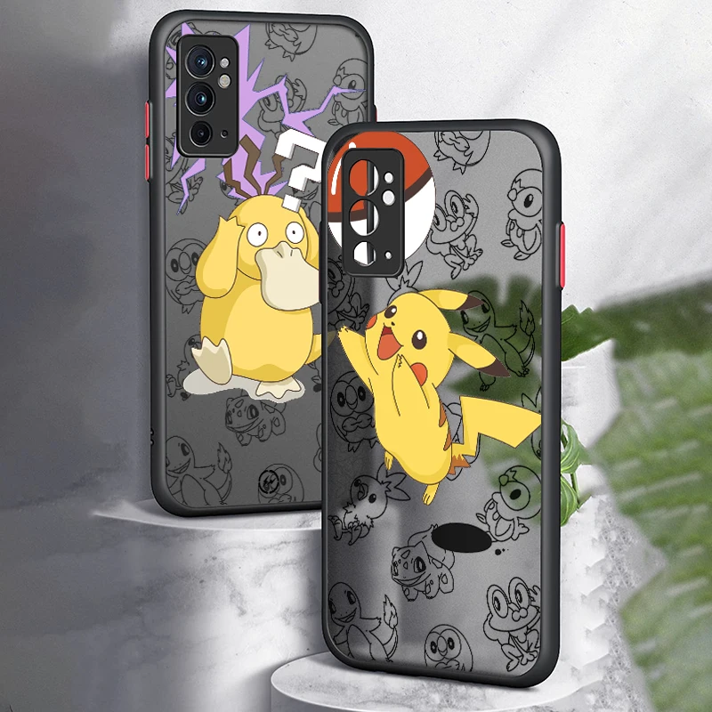 Pokemon Pikachu For OnePlus Nord CE3 CE2 CE N200 N100 N30 N20 N10 2T Ace 2V Pro Frosted Translucent Phone Case