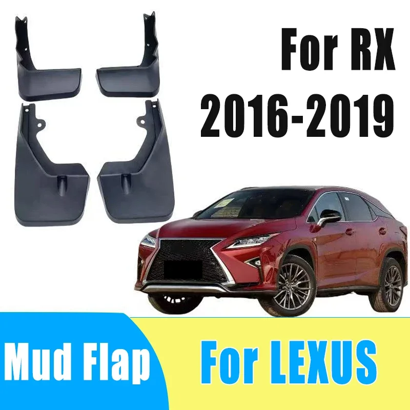 

4pcs Automobiles Tire Mudguard Waterproof Prevent Mud Splashing Car Mud Flap Fender Trim Accessory For LEXUS RX 2016-2019 2018