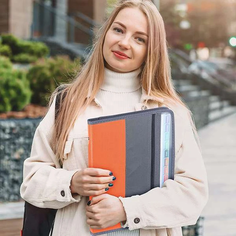 1 PCS 13 Compartments File Folder Organizer Travel Paper Organizer , Fit A4 Paper, Banknote, Document Receipt D