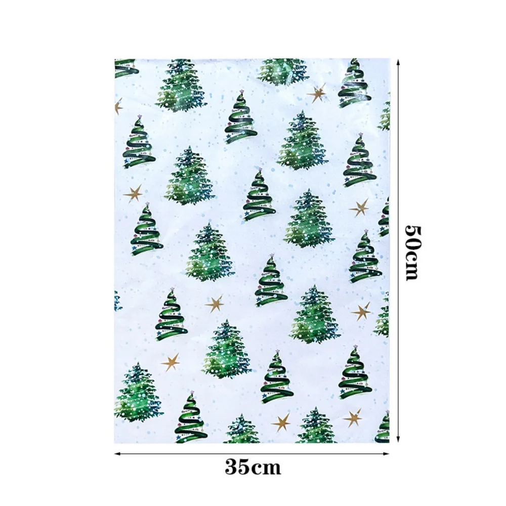 10/20 個の薄い紙、カラフルなライトとクリスマスツリーのパターン付き 50 センチメートル x 35 センチメートルギフト包装紙結婚式クリスマスギフト用