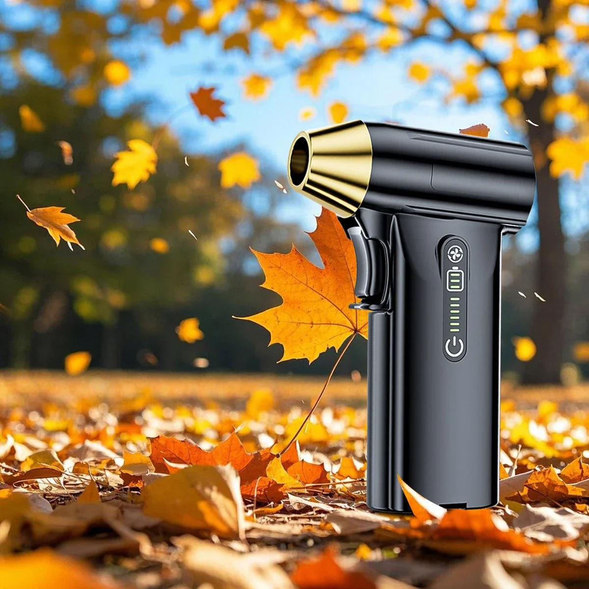 130000 دورة في الدقيقة مروحة توربو صغيرة محرك بدون فرشاة 52 متر قوة الرياح 3 أوضاع سرعة مروحة قناة محمولة من النوع C شحن محمول