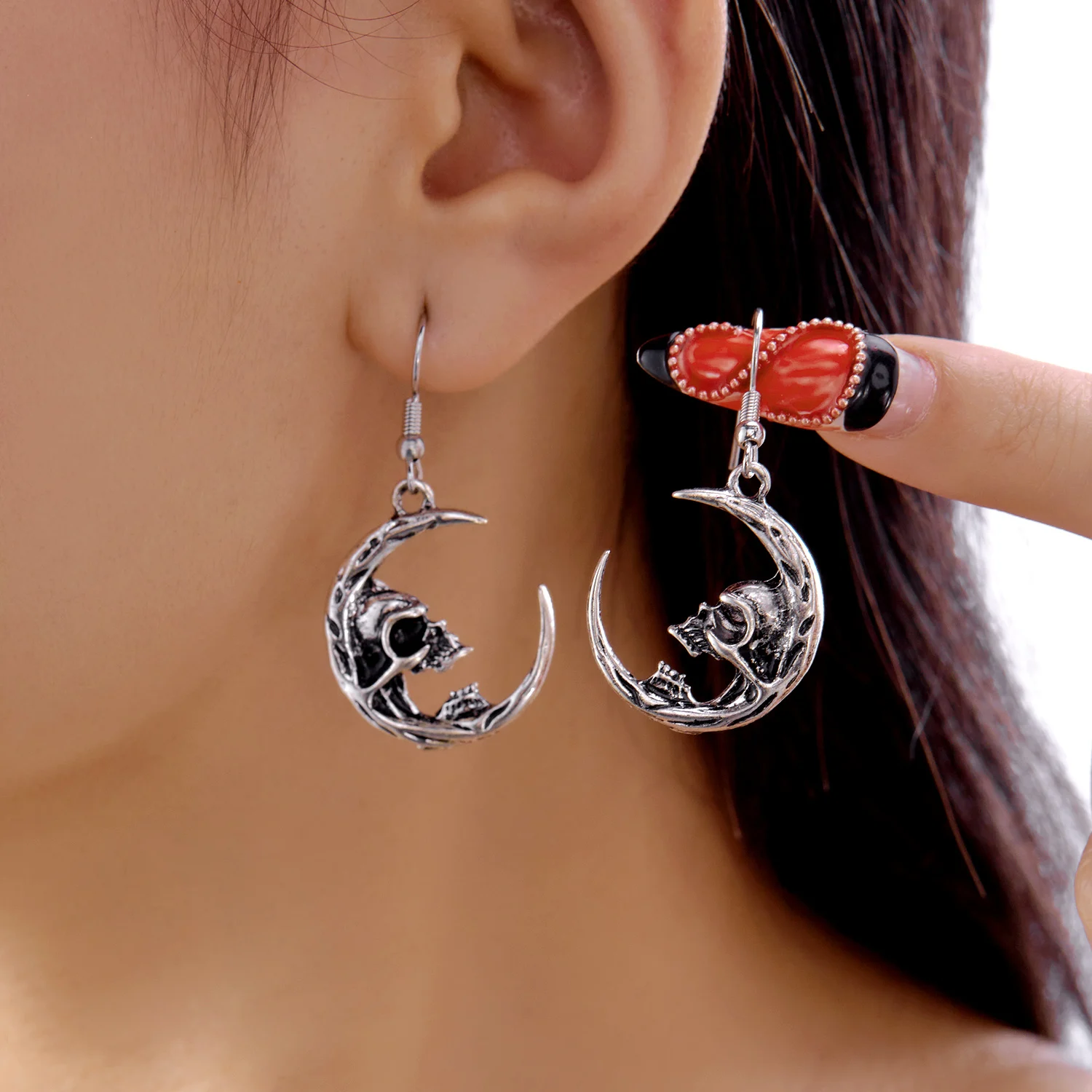 Halloween Schedel Skelet Oorbellen voor Vrouwen Europese en Amerikaanse Gothic Ghost Spider Web Dangle Oorbellen Punk Sieraden Cadeau
