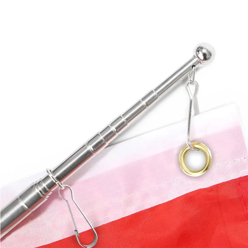 1.2 Meters Flagpole Stainless Steel Extendable Telescopic Pointer, Portable Pole Flag Waving Flagpole, Teaching Classroom Pointe